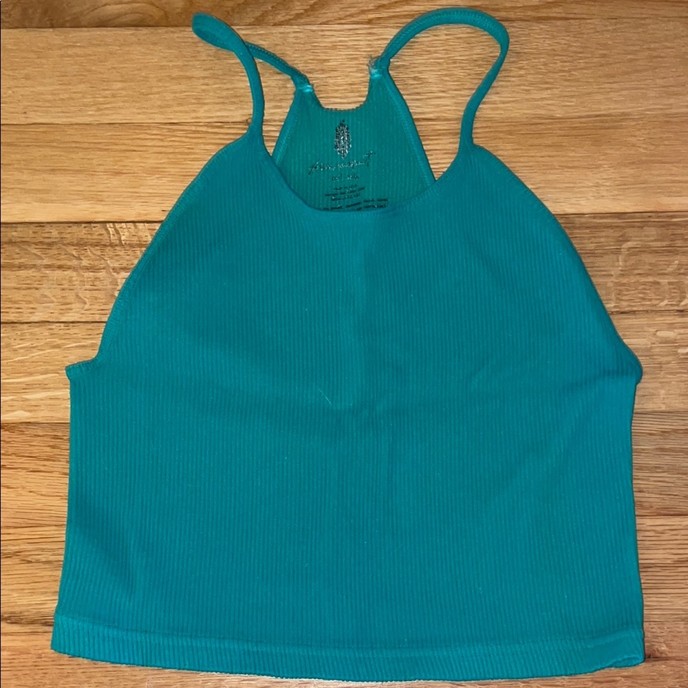 Free People movement Turquoise Ribbed Tank
